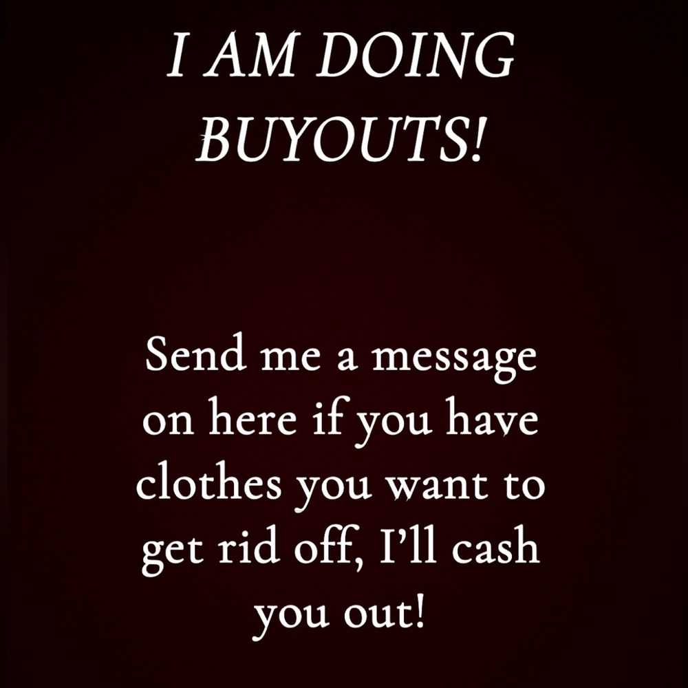Buying your clothes!